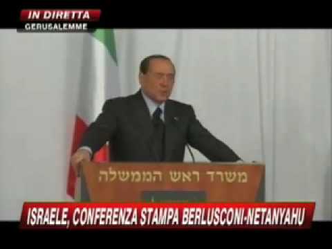 La barzelletta di Berlusconi in Israele (3/02/2010)