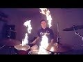 Drum Solo with Fire Sticks! 