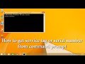 Find serial number or service tag of your computer from command prompt in Windows Laptop