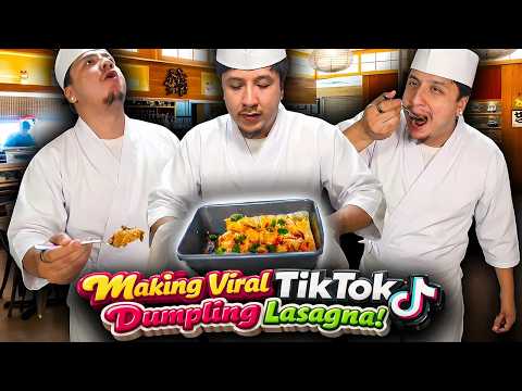 Making Viral TikTok dumplings lasagna *GOOD ASF*