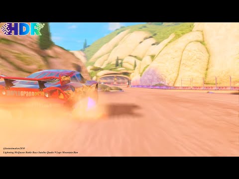 [HDR] Lightning McQueen Battle Race Satelite Quake 9 Laps Mountain Run