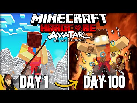 I Survived 100 Days in Hardcore Minecraft as the Avatar... Here's What Happened!