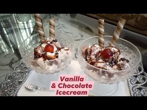 Vanilla and Chocolate Ice cream Recipe|Home made Vanilla Icecream Recipe|Chocolate Icecream Recipe|