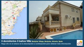 preview picture of video '3 dormitorios 3 baños Villa se Vende en Benijofar Village, Benijofar, Alicante, Spain'
