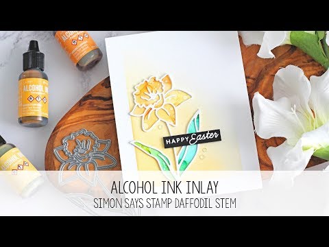 Alcohol Ink Inlay | The Card Grotto