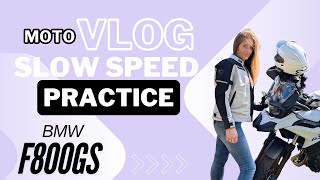 Slow-Speed Maneuver Practice on My BMW F800 GS | Moto Vlog with GoPro & Cardo