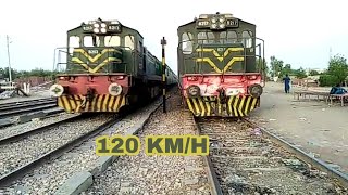 preview picture of video 'Green Line Express Overtake Fareed Express | 120 KM/H Speed | SDK'