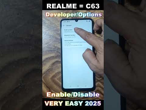 Realme c63 developer option setting I how to Enable, developer option setting in I Realme c63 2025