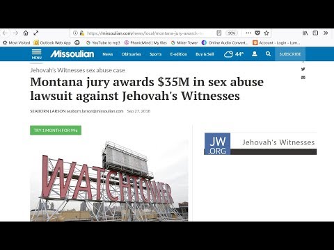 JW.ORG Por ocultar a Pedofilos pagar 35 MILLONES DE DOLARES