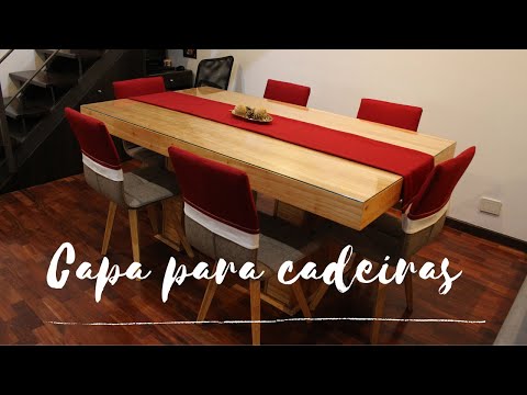 Como fazer Capa de cadeira natalina simples | ModaByNill