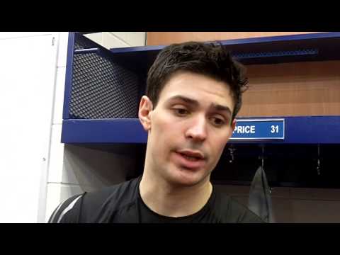 Carey Price after the Habs 3-0 win over the Hurricanes