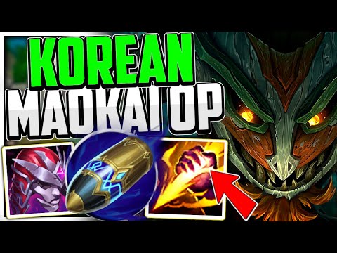 THIS KOREAN MAOKAI BUILD IS GOING TO GET HIM NERFED🔥 (MAOKAI BEST BUILD👌) - League of Legends