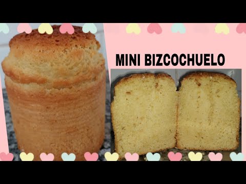 Mini sponge cake in a peach can 🍑 few ingredients.@cocinafacilmariae.