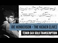 Joe Henderson - "The Kicker" (Live in Seattle 1965) | Tenor Sax Solo Transcription (Bb)