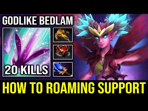 How to Roaming Support Dark Willow with Insane Godlike Bedlam DPS Aghanim EZ Dota 2