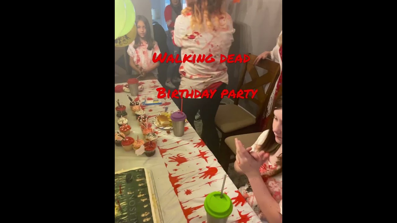 Zombies walking dead birthday party￼