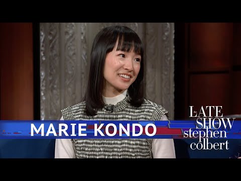 Marie Kondo Tidies Up Stephen's 'Late Show' Desk