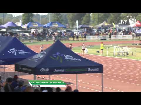 Girls U11 200m Heat 1 - 2019 State Track and Field Championships // LAVicTV