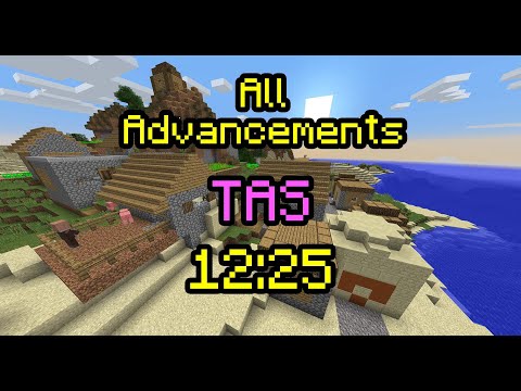 Minecraft Getting Every Advancement in 12 minutes | TAS