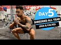 Day-5: Shredded Fat Loss LEG and CALVES Workout! (Hindi / Punjabi)