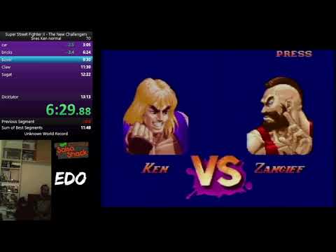 Super Street Fighter 2 : The New Challengers (Snes) Ken Normal 12.51 Speedrun