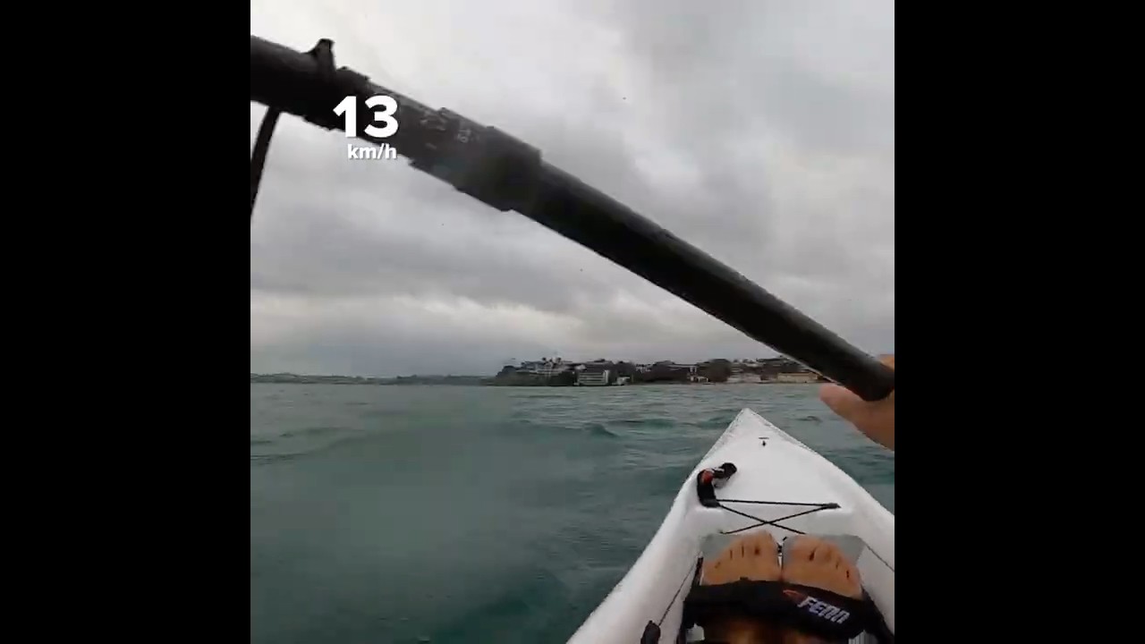 Last sprint to Mission Bay # #surfski #kayak #paddler #newzealand