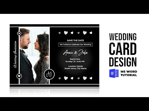 How to Make Birthday Card in MS Office Word Invitation Card Design in MS Word MS Word Tutorial