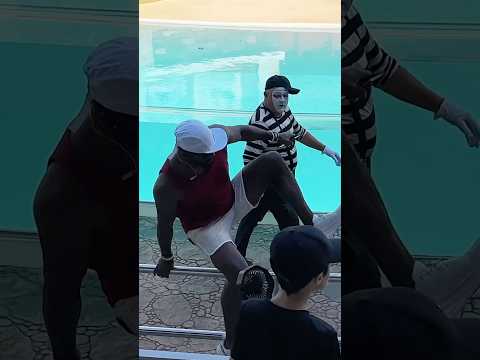 He didn’t expect this 🤣 Tom mime Seaworld #seaworldmime #funny #tomthemime #shorts #comedy