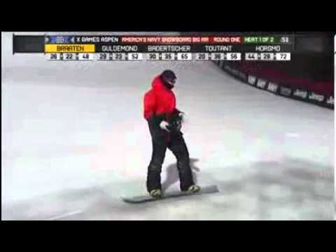 Gjermund Braaten Top Runs Snowboard Big Air round 1 X Games Apen 2013