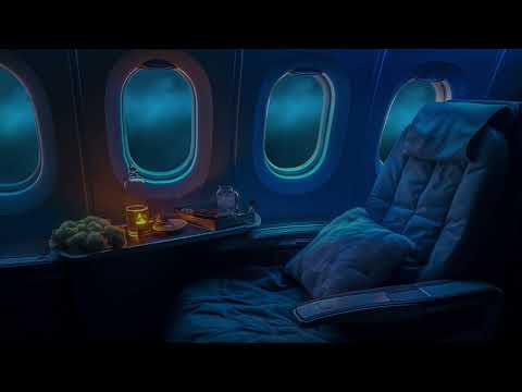 10 hours soothing White Noise | Luxury First Class Night Flight | Jet Plane Sounds for Sleeping
