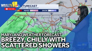 Scattered showers turn widespread Wednesday night