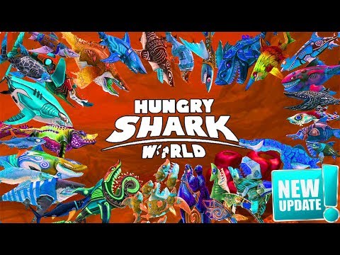 Hungry Shark World - All 29 Sharks & Skins Unlocked | Android Gameplay [FHD]