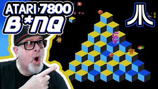 RETRO BLISS Plays AMAZING Q*BERT Clone B*NQ on ATARI 7800!