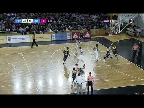 Donatas Tarolis with the steal and the alley oop dunk (U-BT Cluj vs CSU Sibiu)