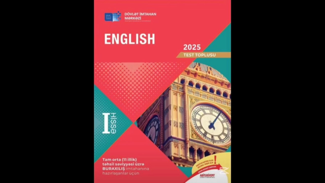 İngilis dili (English) DİM 1-ci hissə Test Toplusu cavabları 2025