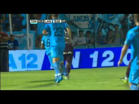 Penal clarito y gol de Jose Sand - Temperley 0 Vs 1 Lanus - Fecha 3 - Liga Argentina