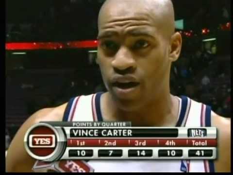 Vince Carter 41 pts vs Allen Iverson 37 pts,10 ast, season 2007 nets vs 76ers