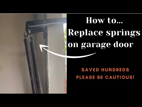 How to replace the side springs on a tilt garage door.