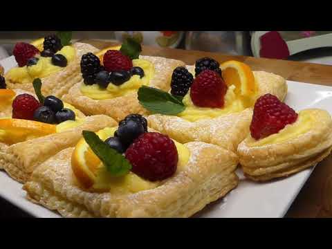 PASTICCINI DI SFOGLIA CON LA CREMA I Dolci Frutti Di Bosco Semplice Veloce #43