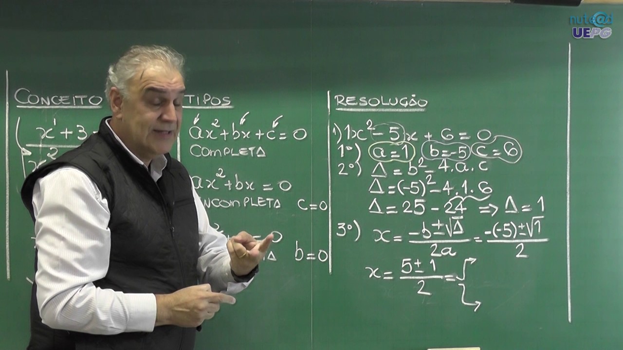 Matemática Básica - Aula 4 - Equação do 2º Grau - Prof. Luiz Fernando Schimidt