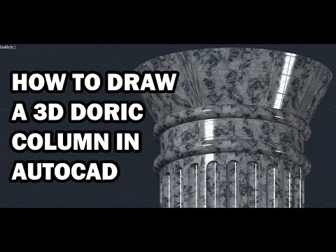 How to draw a 3-D Doric Greek Column in Autocad fast...