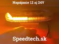 Mini LED rampa - oranžová / 48x LED / 10-30V / ECE R65, R10 / pevná montáž (328x180x50mm) - Video Youtube