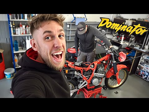 Honda Dominator FIRST START with new Engine!