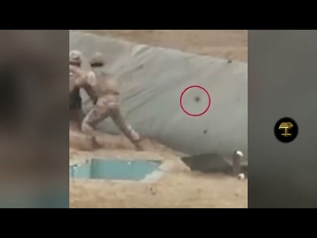 Recluta chino lanza una granada y casi explota junto con su instructor