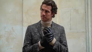 Marco - Men's Black Leather Gloves with Fur - Handmade in Italy 🇮🇹