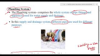 PLUMBING, PLUMBING SYSTEM (WATER SUPPLY AND WASTE WATER ENGINEERING PART 14) JKSSB JE CIVIL