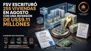 FSV escrituró 255 viviendas en agosto con una inversión de US$9.11 millones