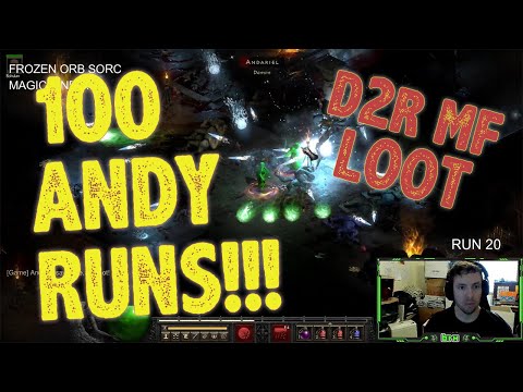 100 Andariel Runs LOOT DROP Highlights Diablo 2 Resurrected