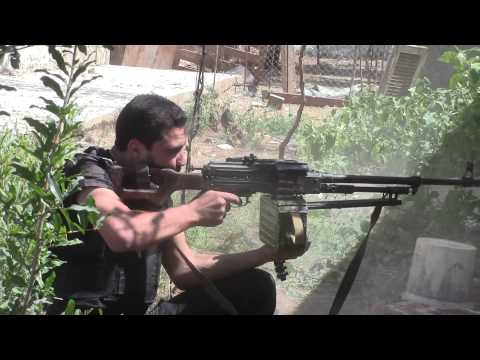 التصدي لقوات النظام على جبهة مدينة درعا من قبل كتيبة صياد الأسود