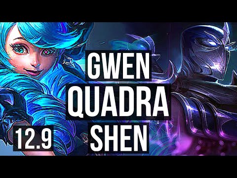 GWEN vs SHEN (TOP) | 72% winrate, Quadra, Godlike | KR Master | 12.9